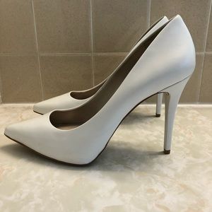 White Pointed Toe Pumps